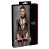 Cottelli - przezroczyste body z paskami (czarne) - L