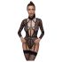 Cottelli - przezroczyste body z paskami (czarne) - L