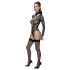 Cottelli - przezroczyste body z paskami (czarne) - L
