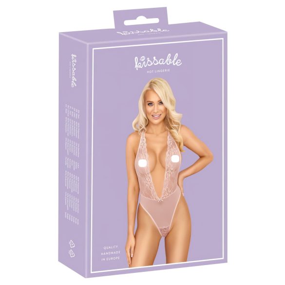 Kusząca koronkowa bielizna (różowa) - L/XL
