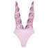 Kissable - koronkowe body z różowym haftem - L/XL