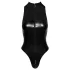 Noir - body w wzór skóry węża (czarny) - XL