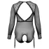 Cottelli Curves - przezroczyste body (czarne)