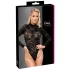 Cottelli - koronkowe body z długim rękawem (czarne) - S - M
