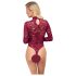 Cottelli - prześwitujące koronkowe body (czerwone) - L