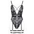 Cottelli - otwarte, paski body (czarne) - M