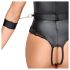 Cottelli Bondage - otwarte body z odkrytym biustem (czarne)
