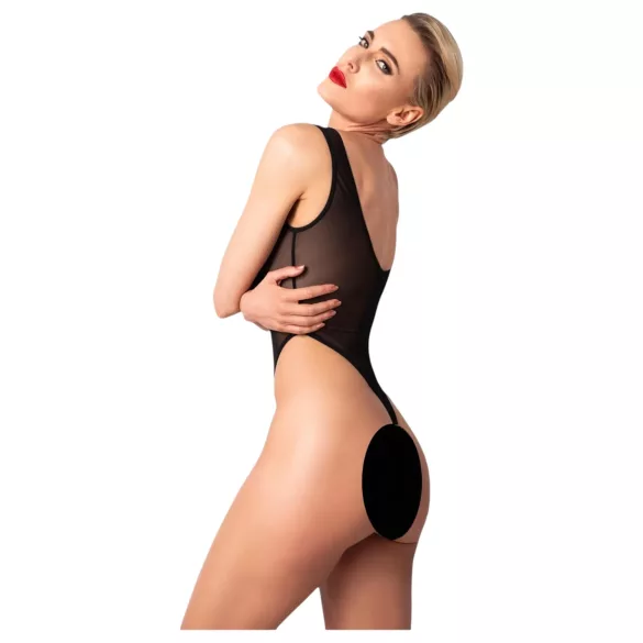 Noir - przejrzyste body (czarne) - L