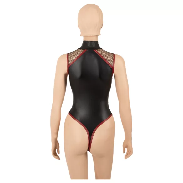 Cottelli - siateczkowe body z zamkiem (czarne)