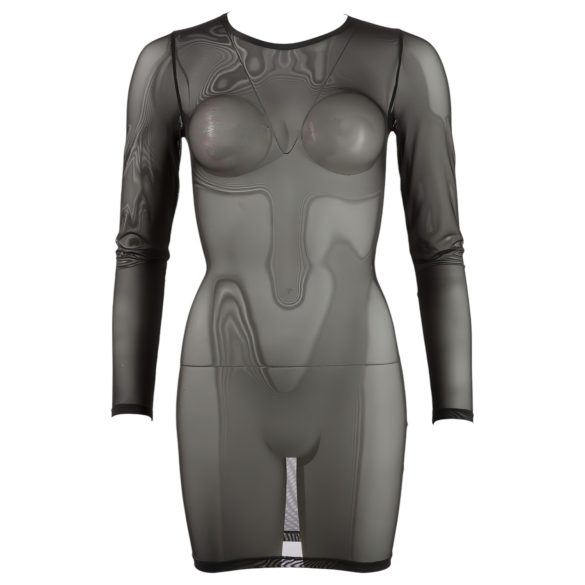 Cottelli - sukienka transparentna - czarna - XL