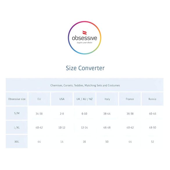 Obsessive - koszulka nocna i stringi - czerwone - L/XL