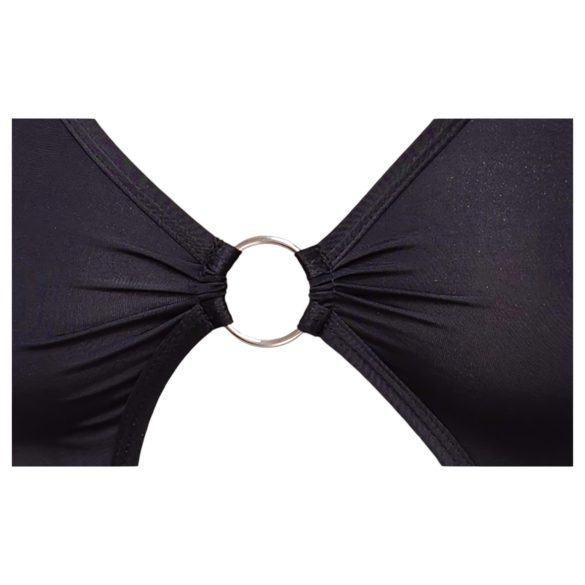 Cottelli Party - sukienka imprezowa asymetryczna z pierścieniem - czarna - L