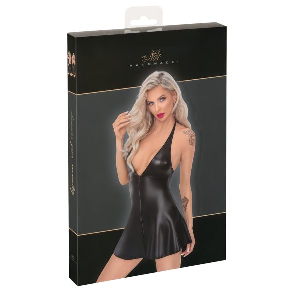 Noir - czarna mini sukienka ze wzorem węża - M