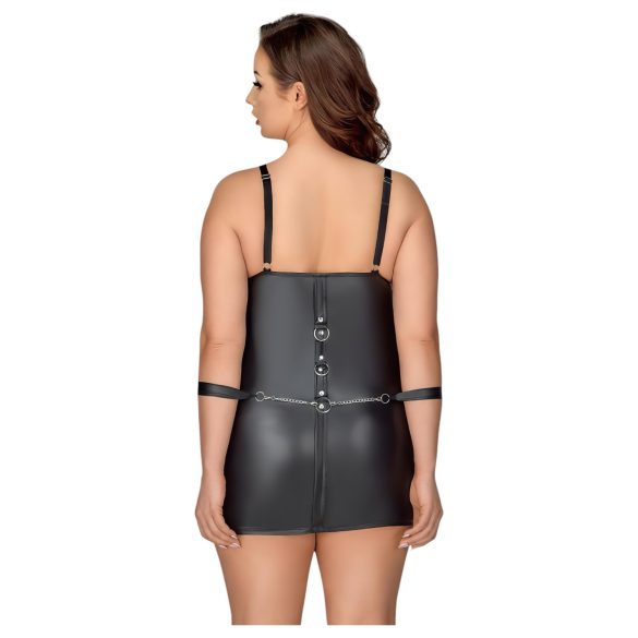 Cottelli Plus Size - sukienka z kajdankami - czarna