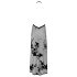 Noir - całkowicie przeźroczysta sukienka maxi w kwiaty (czarna) - L