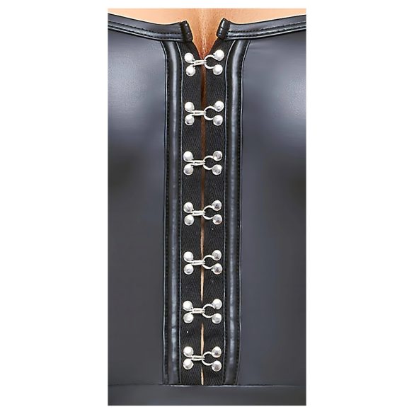 Cottelli - sukienka mini z plisowaną spódnicą - połyskująca - czarna - M