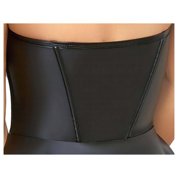 Cottelli - sukienka mini z plisowaną spódnicą - połyskująca - czarna - M