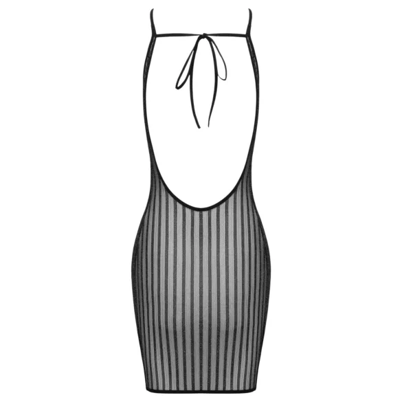 Cottelli - pasiasta, srebrzysta mini sukienka (czarna) - S-L