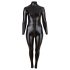 Cottelli Plus Size - połyskujący długi rękaw party kombinezon (czarny)