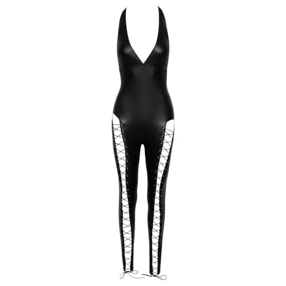 Cottelli Party - halterneck gorset kombinezon (czarny) - XL