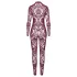 Noir Kink Royal - bodystocking siateczkowy - przezroczysty czerwony - M