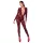 Noir Kink Royal - bodystocking siateczkowy - przezroczysty czerwony - L