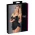 Cottelli - babydoll z falbankami - czarny - XL