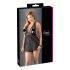 Cottelli Plus Size - koronkowa babydoll (czarna) - 2XL