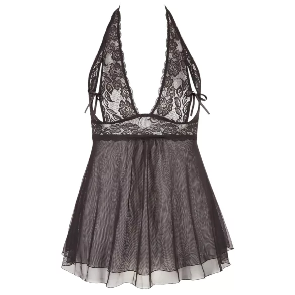 Cottelli Plus Size - babydoll koronkowy - czarny - 2XL