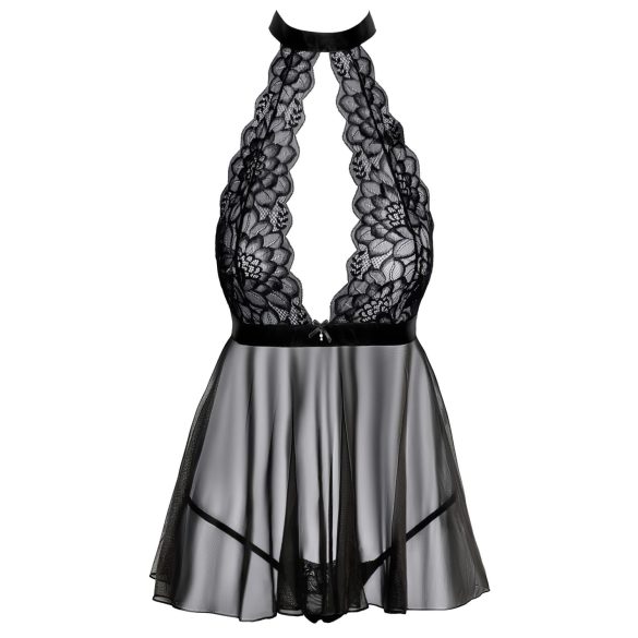 Kissable - babydoll halter - koronka - czarny - L/XL