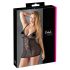 Cottelli Plus Size - koronkowa przezroczysta koszulka nocna (czarna) - 4XL