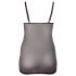 Cottelli Plus Size - koronkowa przezroczysta koszulka nocna (czarna) - 4XL