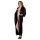 Cottelli - szlafrok satynowy - czarny - 2XL/3XL