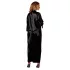 Cottelli - szlafrok satynowy - czarny - 2XL/3XL