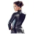 Cottelli - bluzka damska z długim rękawem - błyszcząca - czarna