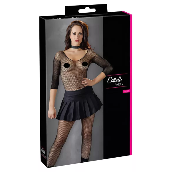 Cottelli - minispódniczka plisowana - czarna - XL