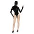Czarna Aksamitna - body Batwoman z długim rękawem (czarne) - M