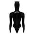 Czarna Aksamitna - body Batwoman z długim rękawem (czarne) - XL