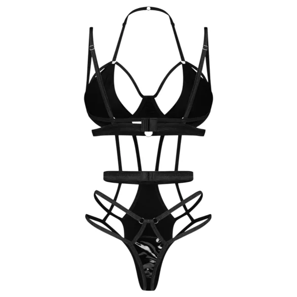 Obsessive Keira - body z paskami - czarne - L/XL