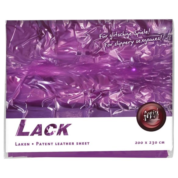 Lakierowane prześcieradło - prześcieradło erotyczne - 200x220 cm - fioletowe