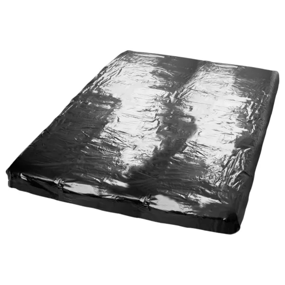 Fetysz - prześcieradło lakierowane - super miękkie - 200x230 cm (czarne)