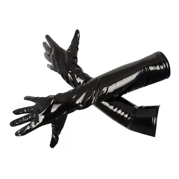 Black Level - rękawiczki lakierowane - czarne - L