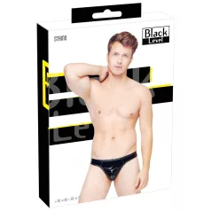 Black Level - męskie stringi lakierowane - czarne - M