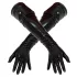 Latex - rękawice długie unisex - czarne - XL
