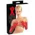 LATEX - długie rękawiczki unisex - lateksowe - czerwone - M