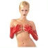 LATEX - długie rękawiczki unisex - lateksowe - czerwone - L