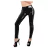LATEX - legginsy z zamkiem - lateksowe - czarne