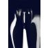 Lateksowe legginsy z zamkiem (czarne) - L