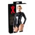 LATEX - damskie body z długim rękawem (czarne) - L