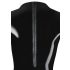 LATEX - damskie body z długim rękawem (czarne) - L